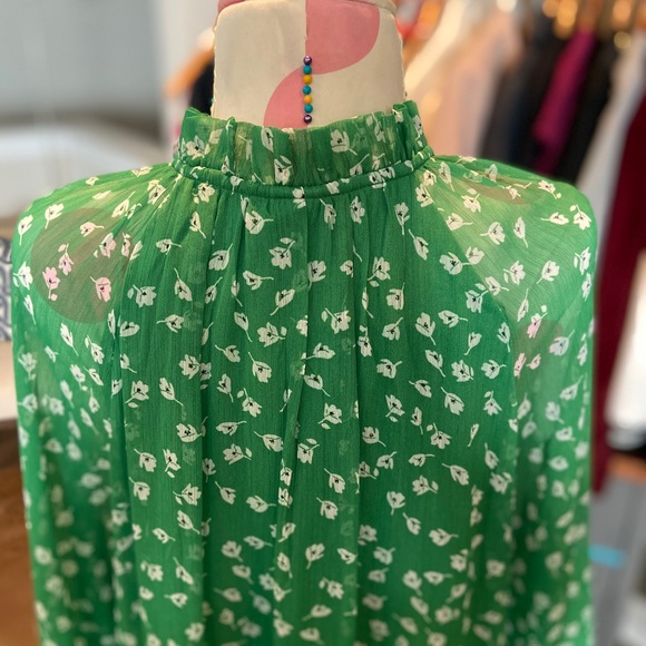 ❌SOLD❌Romantic Floral Chiffon Dress Balloon Sleeve - Picture 11 of 16